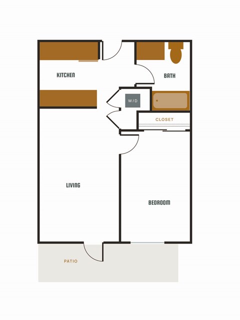 a floor plan of a house with a bedroom and a living room with a staircase